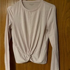 Athleta Light Pink Twist Front Blouse